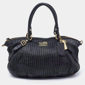 Coach Madison Sophia Gathered Leather Satchel and matching wallet.